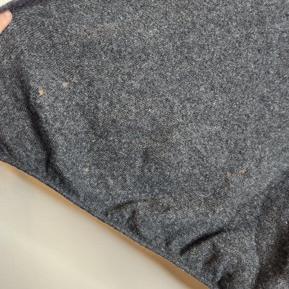 Portolano Womens Gray Shawl Cashmere Silk Wool Blend Flaws - Picture 6 of 9